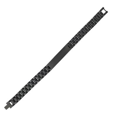 Gliederarmband ADELIA´S "Armband – Gliederarmband aus Edelstahl 20,5 cm", schwarz, Armbänder, Damen, 20cm, Edelstahl, Gliederarmband, Eine schöne Geschenkidee für jeden Anlass