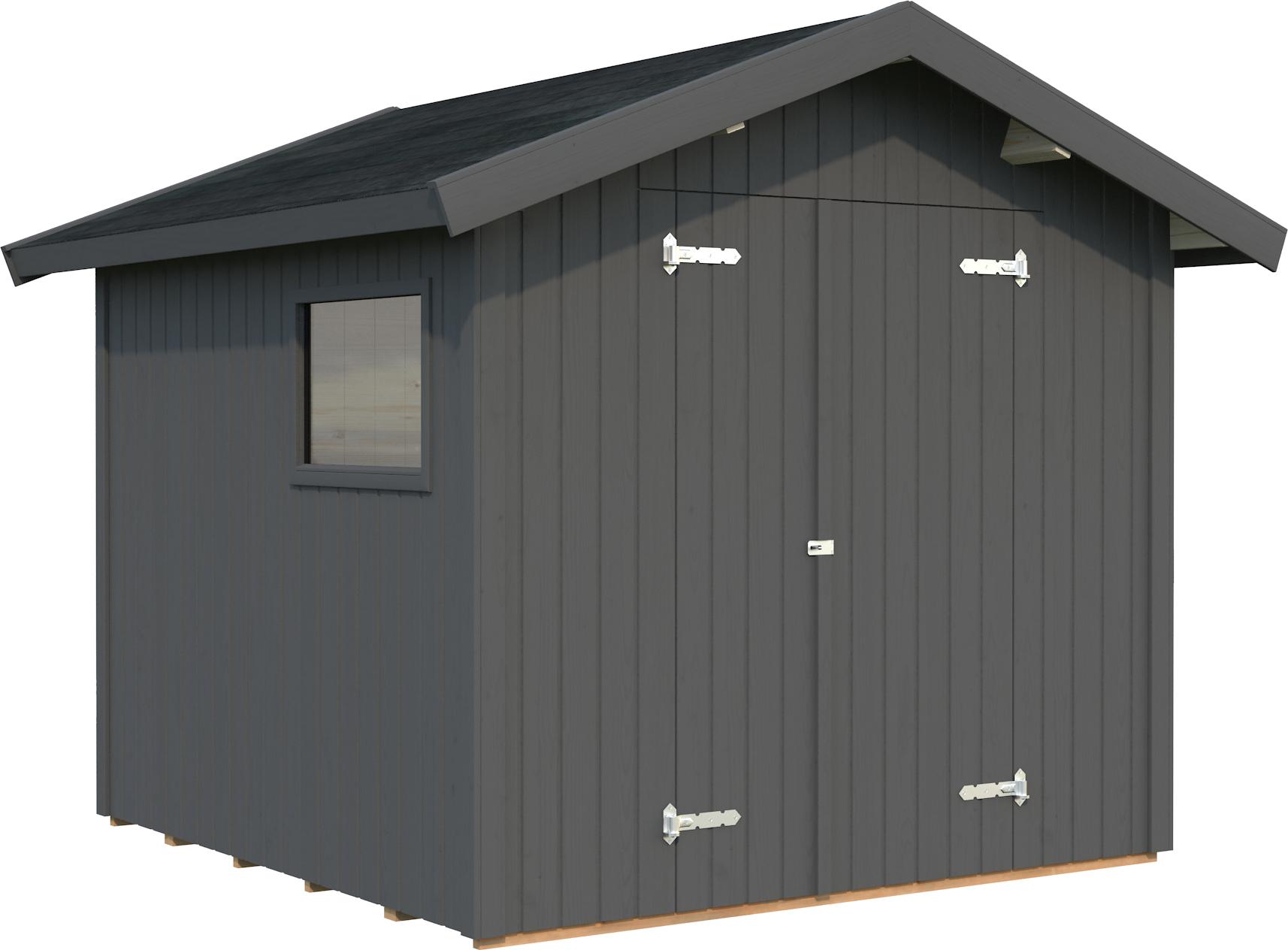 Gartenhaus Palmako Nils 5,4 m² inkl. Fußboden 279 x 289 cm dunkelgrau