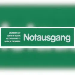 Contacto Wortschild NOTAUSGANG grün