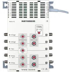 Kathrein SAT Multischalter VWS 2500 Eingänge (Multischalter): 5 (4 SAT/1 terrestrisch) (Multischalter), SAT Zubehör, Weiss