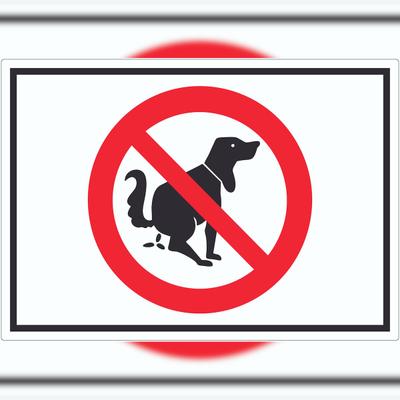 HB-Druck Hier ist kein Hundeklo Symbol Aufkleber A1 (594x841mm)