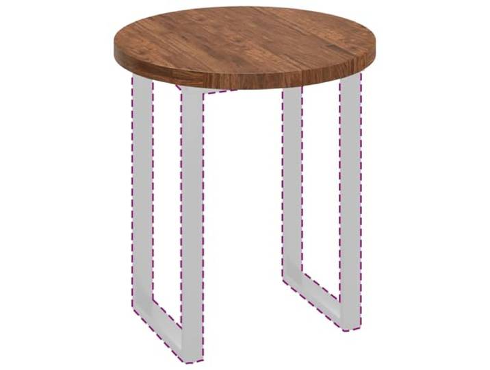 KTHLBRH Runde Tischplatte aus Massivholz Eiche 70 x 4 cm hellbraun Wendbar, pflegeleicht, geeignet für Küche und Wohnzimmer, modernes Design