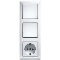 Eltako 30000322 3-fach-Rahmen für Funktaster, reinweiß R3-rw