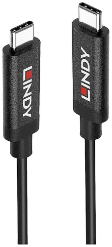 LINDY USB-Kabel USB 3.2 Gen2 USB-C Stecker, USB-C Stecker 5.00 m Schwarz 43308