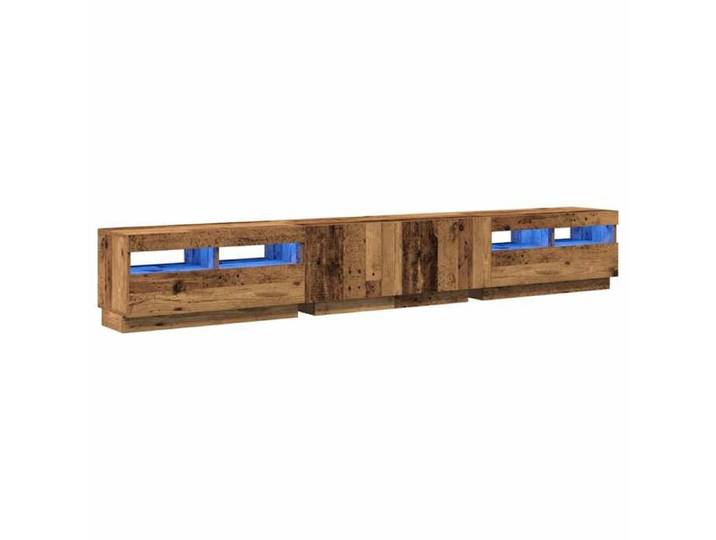 Bon plan  Meuble TV/ Table HiFi - JILI HOT - avec lumières LED vieux bois - Bois d'ingénierie Thome4708179