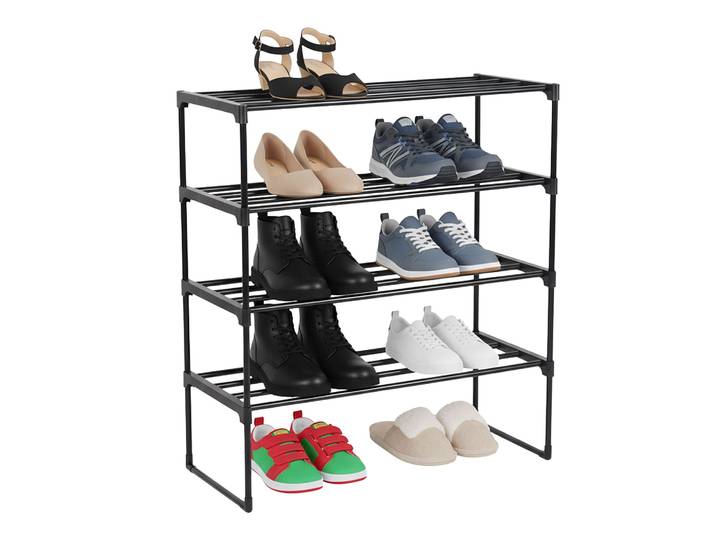Schuhregal Metall Schwarz