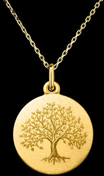 Edenly Medaille 'Racines de Vie' â€“ 18-karÃ¤tiges Gelbgold