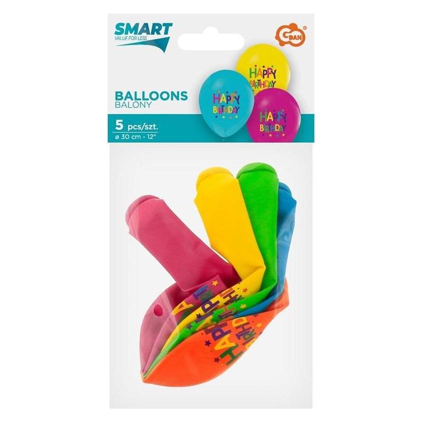 Partydeco Happy Birthday Luftballons 30 cm 5 Stk (5x) (47997204)