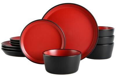 Gibson Soho Lounge Sofia 12 Piece Coupe Dinnerware Set