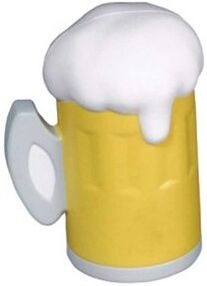 Antistress Boccale Birra in Poliuretano, 9x6 cm, 34g Personalizzate o neutre