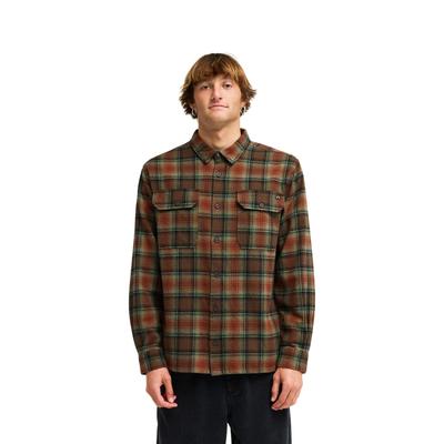 Langarmhemd BILLABONG "Offshore Flannel", Herren, Gr. S, braun (schwarz cedar), Obermaterial: 100% Baumwolle., Hemden