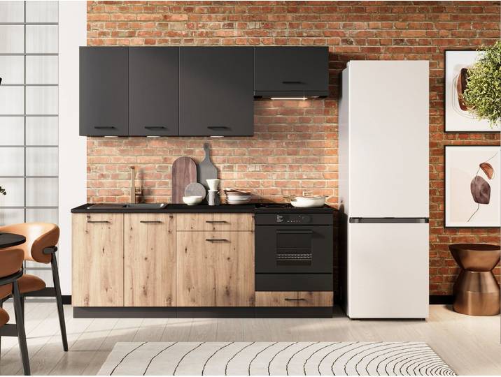 Möbel für Dich Küchenzeile Moderne Einbauküche ANIKA 200 cm, 6-teilig
