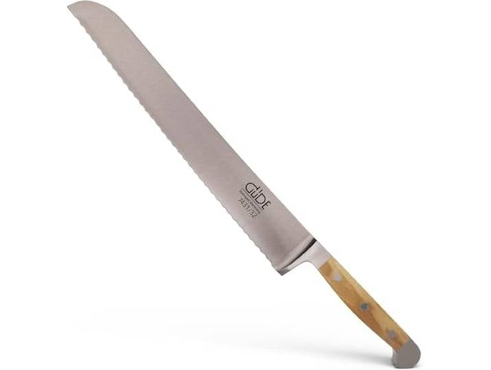 GÜDE Solingen - Brotmesser geschmiedet, 32 cm, Olivenholz, ALPHA OLIVE, Doppelkropf, Handmade Germany