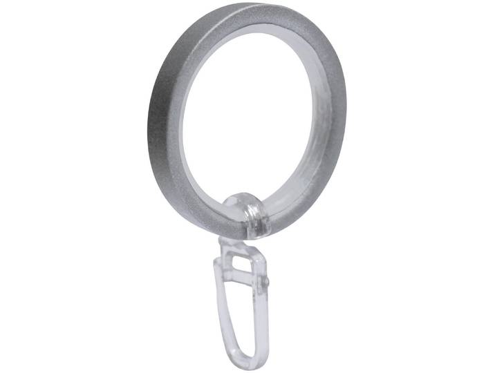 Gardinenring GOOD LIFE Vau , grau (anthrazit), 10 Stk., Materialmix, Gardinenbefestigungen, Gardinenring, für Stangen bis Ø 20 mm