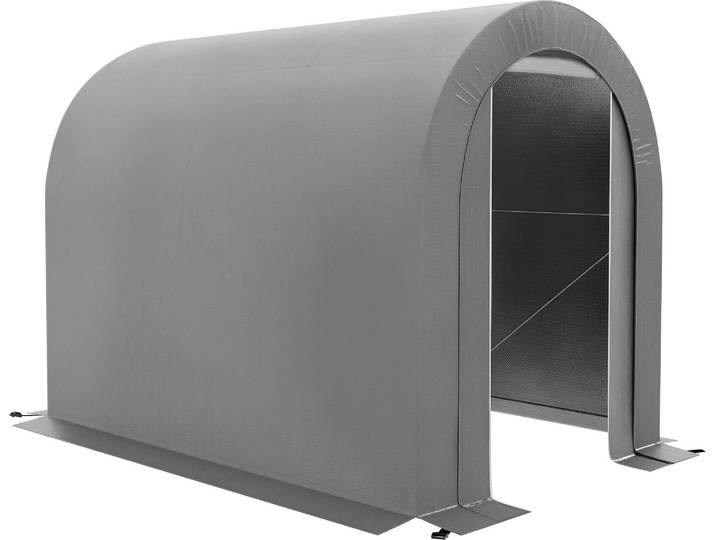 Outsunny Abri de jardin\, tente de rangement extérieur\, garage pour vélo\, abri de vélo\, bâche en PE\, cadre en métal galvanisé\, 2\,4 x 1\,6 x 1\,9 m\, gris