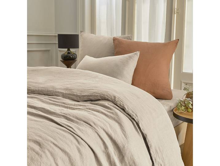 HABITAT - Drap housse en lin - 160 x 200 cm - Naturel - Brunel