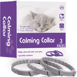 Inspire Picks Calm Paws Cat Calming Pheromone Collar Set 3 Pack Anxiety Relief Collars gray(3pcs)