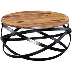 WOHNLING WL5.679 Couchtisch MANUR Sheesham 60 cm x 60 cm x 30 cm