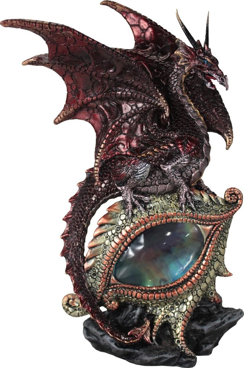 Draken Figuur Rood 26 cm - Fantasy Beeldje Decoratie