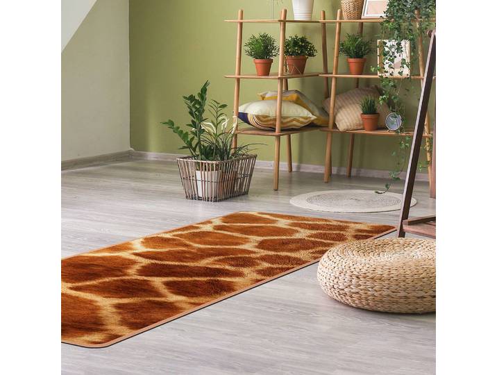Läufer/Yogamatte Giraffenfell 183 x 61cm Braun