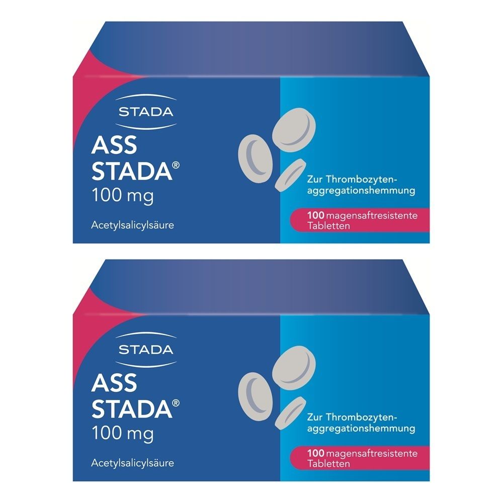 ASS Stada 100 mg magensaftresistente Tabletten Doppelpack 2x100 St magensaftresistent
