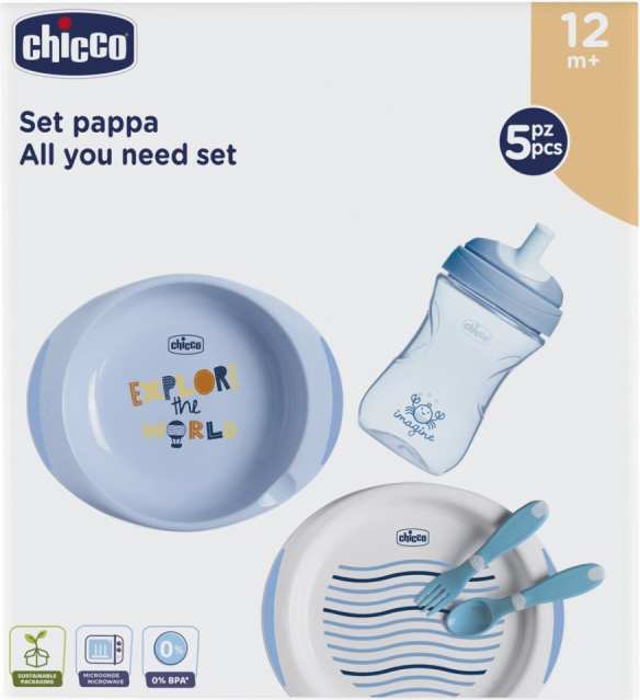Chicco Conjunto para Refeição 12m+ Azul