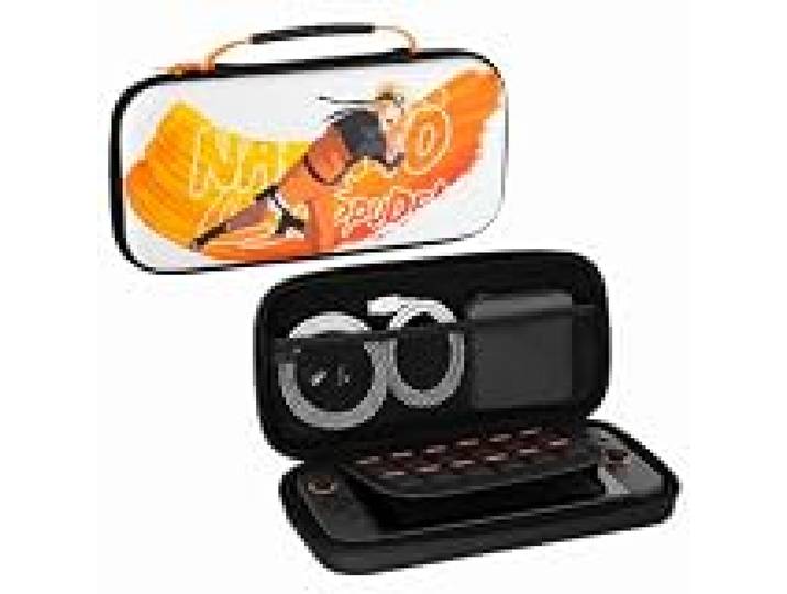 Konix Naruto Shippuden Housse de Protection et Transport Console Nintendo Switch 2 - Rangement Accessoires et 8 Jeux - Motif Naruto - Blanc