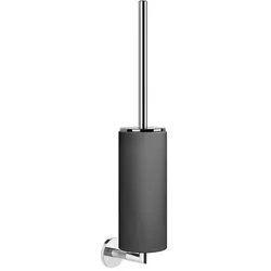 Gessi Anello Toilettenbürstengarnitur, Wandmontage, Behälter schwarz matt, 63720031, Farbe: Chrom