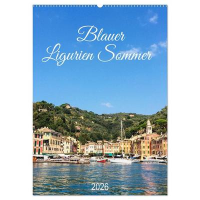 Blauer Ligurien Sommer (Wandkalender 2026 DIN A2 hoch), CALVENDO Monatskalender