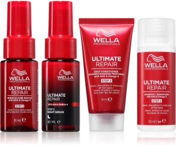 Wella Ultimate Repair Travel Set formato de viagem para cabelo danificado . Ultimate Repair Travel Set