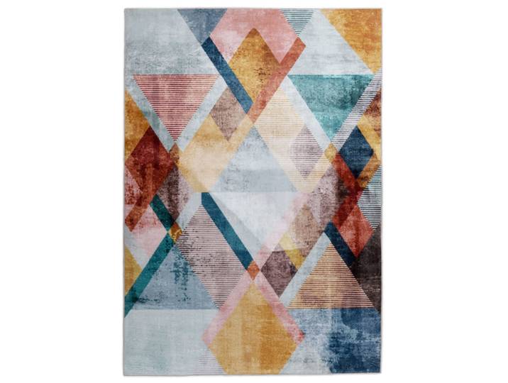 Tapis imprimé doux et plat multicolore 90x160 cm