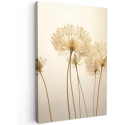 LEINWANDBILD Sonnenlicht - Löwenzahn - Botanisch - Blumen Wanddeko 40x60 cm