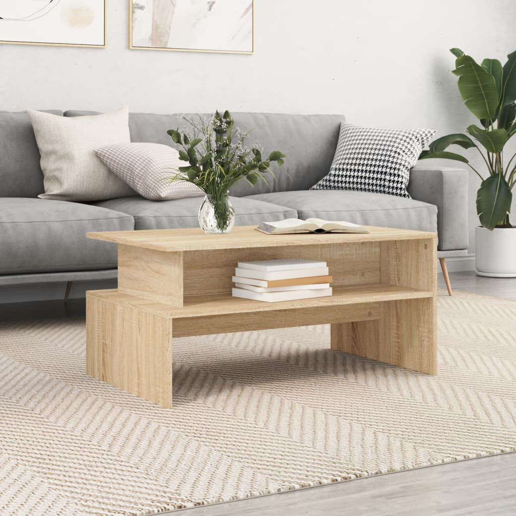 Metro Aveah Frame Coffee Table with Storage Sonoma Oak