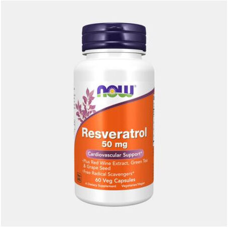 NOW RESVERATROL 50mg 60 CAPSULAS