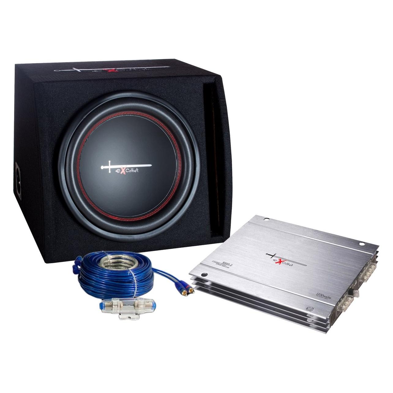 Excalibur X1 Basspack 12 Subwoofer Met Versterker En Kabelset (1000 W) (35493639)