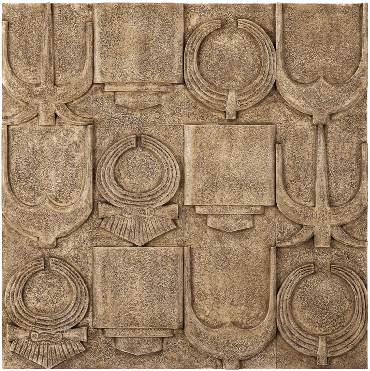 PTMD Saku Wandpaneel Ancient Symbols Antique Beige MDF