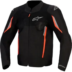 Alpinestars AST V3 Air, Textiljacke - Schwarz/Dunkelgrau/Neon-Rot - L