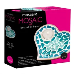 Roter Käfer Mosaik-Kreativset - Herz-Kerzenhalter