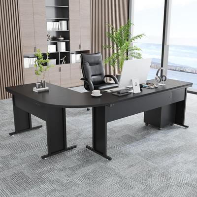 Bluebell "83"" L-Shaped Executive Desk, Large L Office Desk with 3-Drawer Mobile File Cabinet, Business Furniture Desk Workstation"