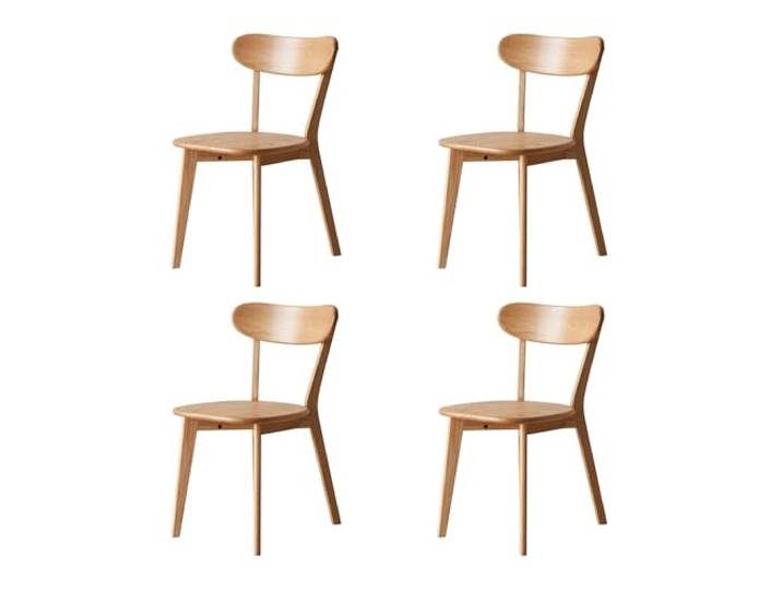YESWOOD 4er Esszimmerstuhl Massivholz mit Rückenlehne & breite Sitzfläche 47.5x55.5x78cm,Küchenstühle holz mit U-förmige Rückenlehne,breite Sitzfläche,auch als Esszimmerstuhl,Schreibtischstuhl