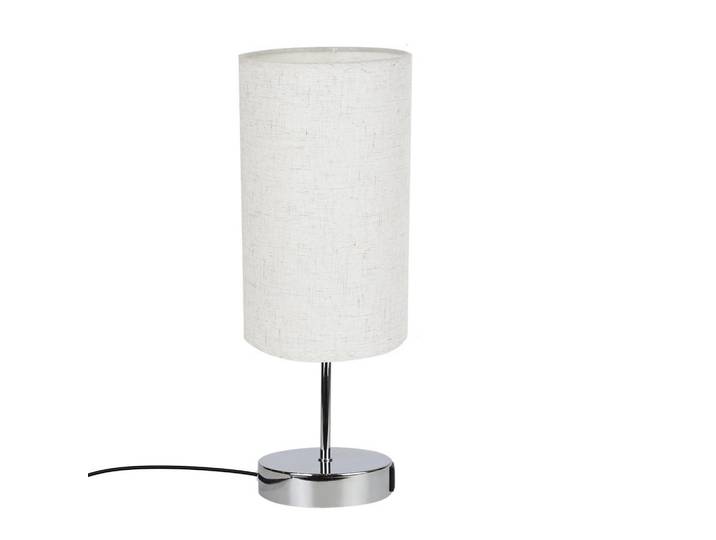 Nettlife Tischleuchte Zenit 14/14/37 cm, Silberfarben, E27, 14x37x14 cm, Lampen & Leuchten, Innenbeleuchtung, Tischlampen