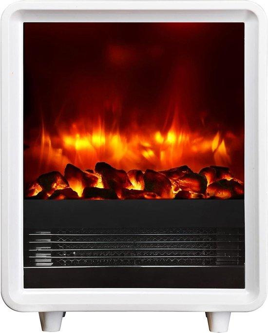 Balderia Elektrische Haard met Realistisch 3D Vlammeffect - 2000 W - Wit
