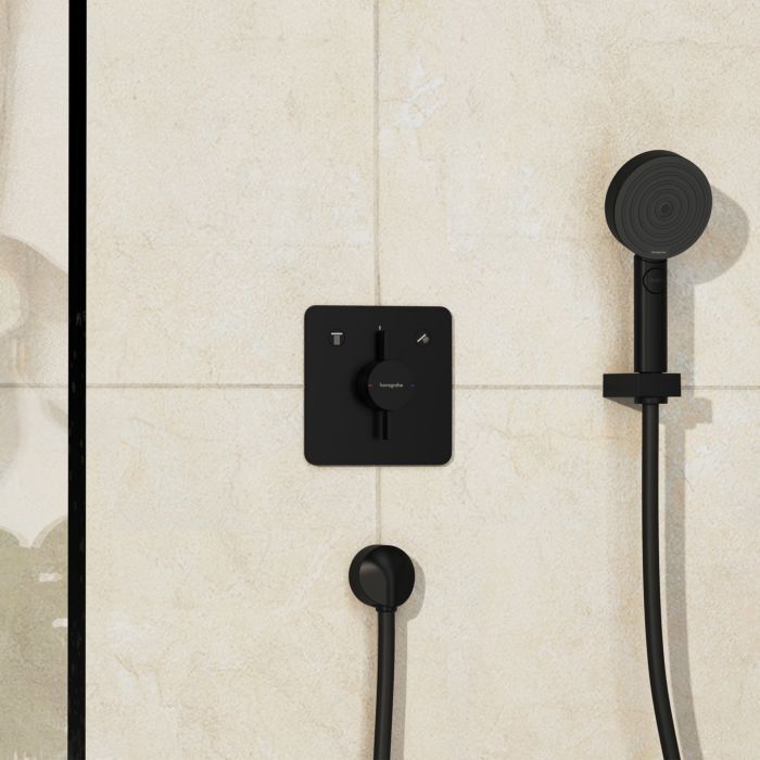 Hansgrohe DuoTurn Q Mischer 75414670 Unterputz, für 2 Verbraucher, mattschwarz