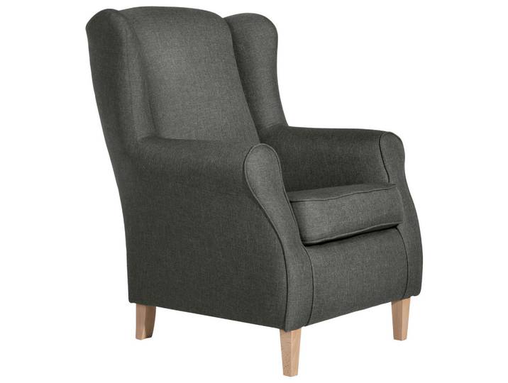 Max Winzer Ohrensessel, Anthrazit, Textil, Uni, 77x103x86 cm, Goldenes M, Made in Europe, Wohnzimmer, Sessel, Sessel