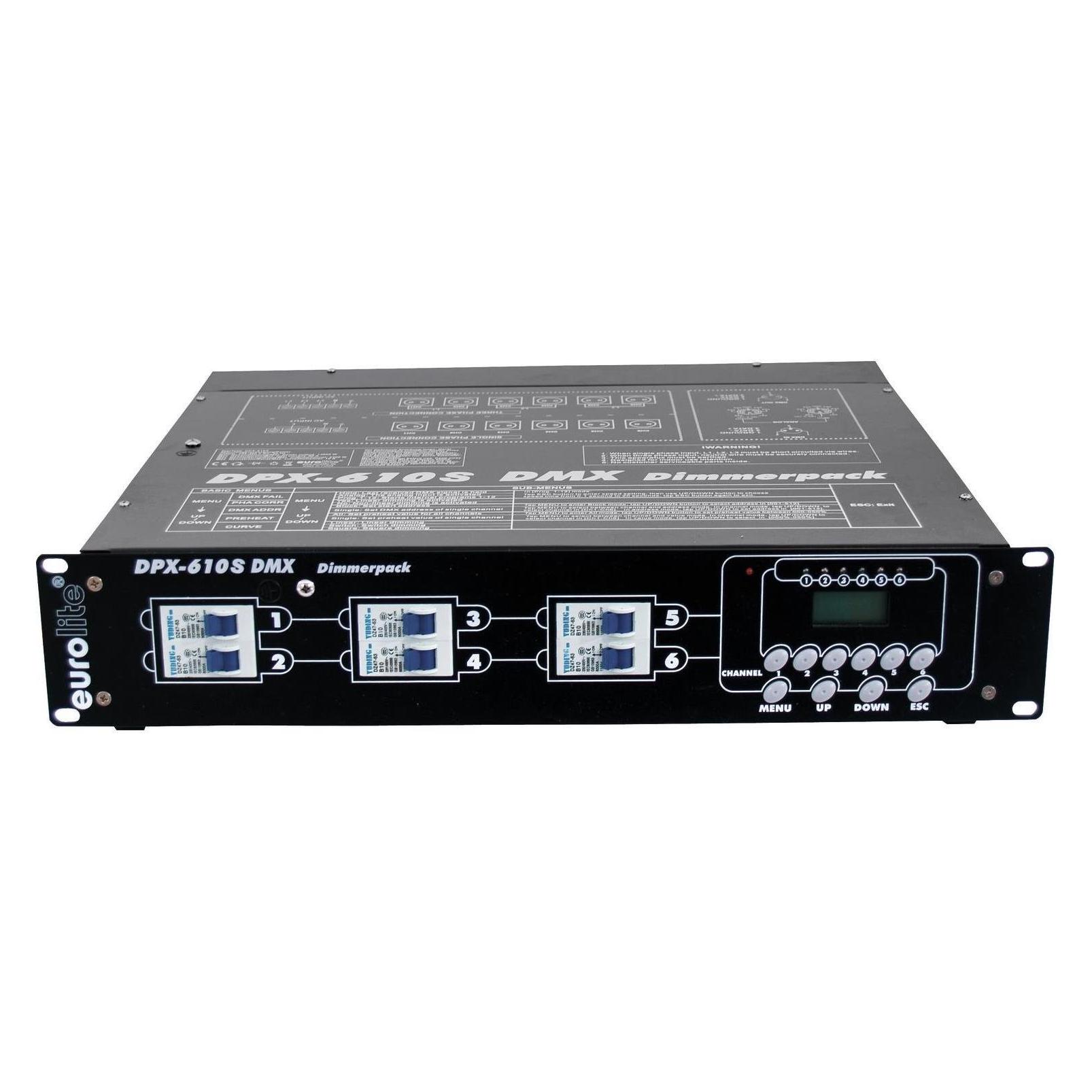 Eurolite DMX Dimmer DPX-610 6-Kanal 48,30cm (19"") -Bauform (70064122)