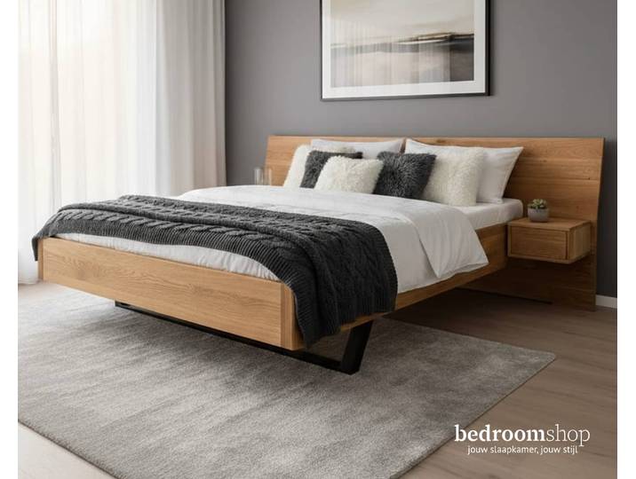 Massief eiken bed Glasgow
