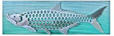 Copper Art Inc. Abstract Tarpon Fish LED Wall Sculpture Silver , Silver