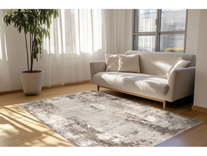 Tapis poil ras Amora 262 Marron/Marron 120 x 170cm Polyester