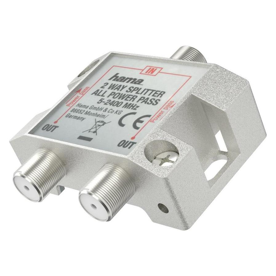Hama SAT-Verteiler, 2-fach, voll geschirmt (Verteiler) (00305125)
