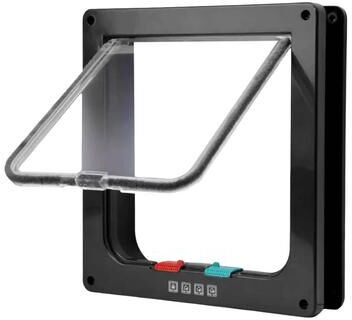 Uplift Treasures 4 Way Locking Pet Flap Door black l